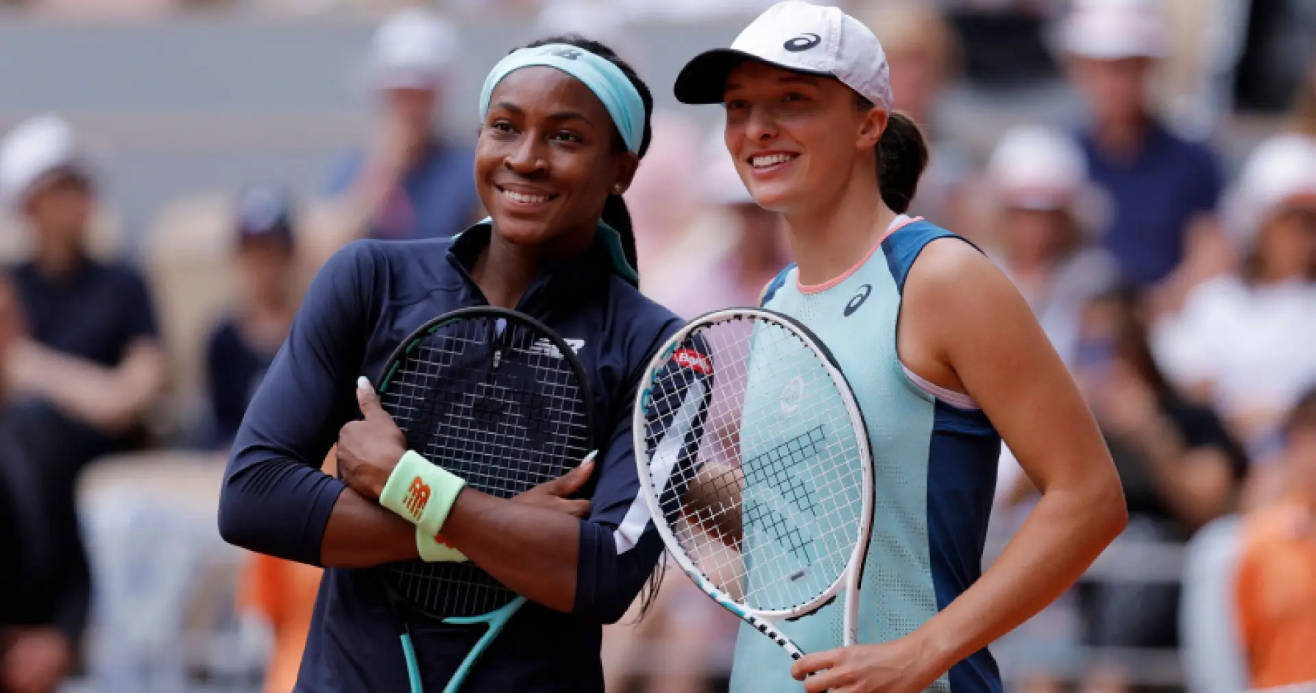 Iga Swiatek And Coco Gauff At Roland Garros In 2022