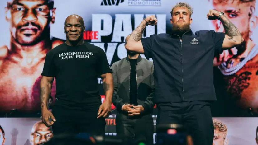 Mike Tyson Jake Paul Presser May